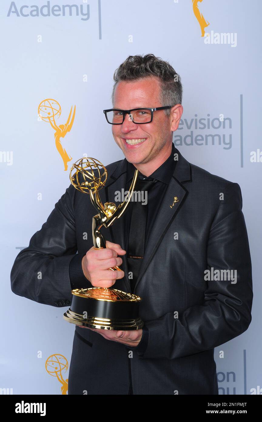 EXCLUSIVE - Monte C. Haught, winner of the award for outstanding  hairstyling for a limited series or movie for \, image size:864x1390