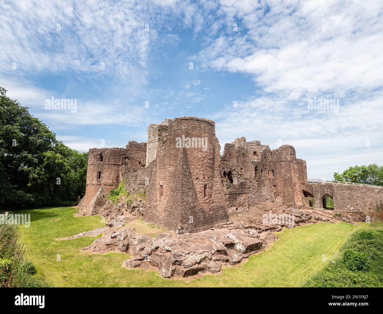 Goodrich Castle, Goodrich, Ross-on-Wye, Herefordshire, England, United Kingdom, Europe Stock Photo