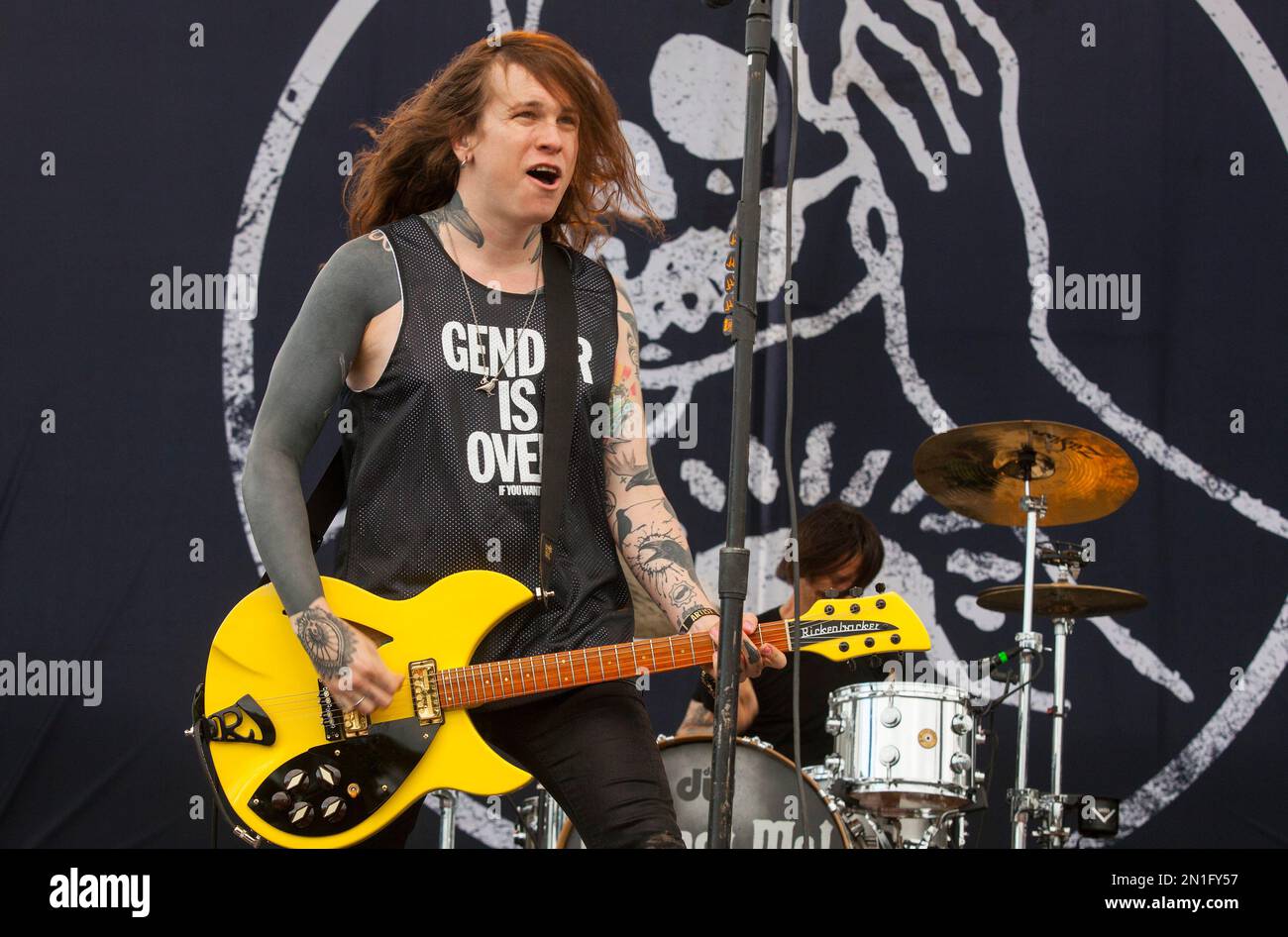 Laura Jane Grace of Against Me! seen at Riot Fest & Carnival in Douglas ...