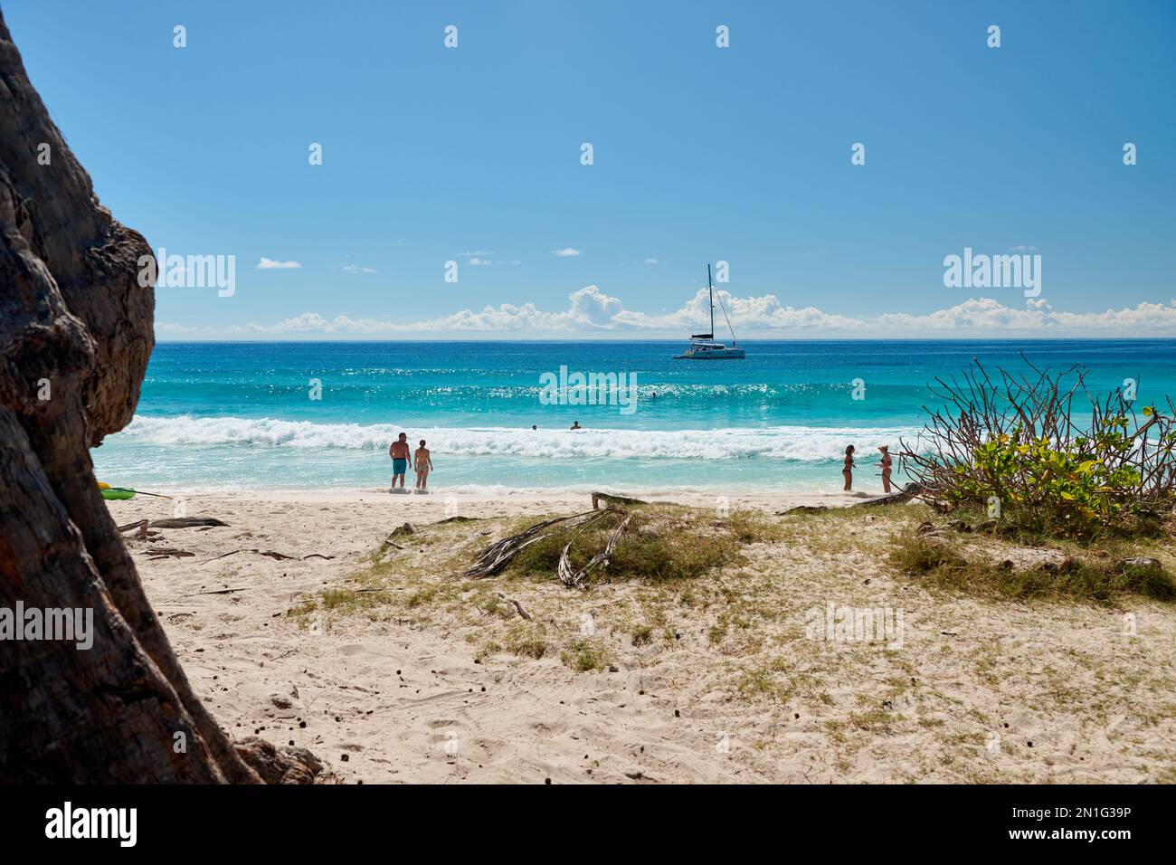 Grand Anse, La Digue, Seychelles Stock Photo