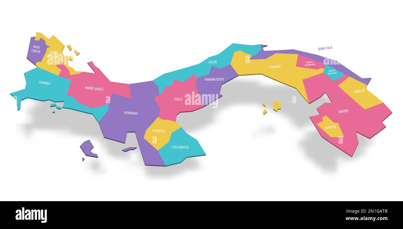 Panama Political Map Of Administrative Divisions Provinces 3d 7078