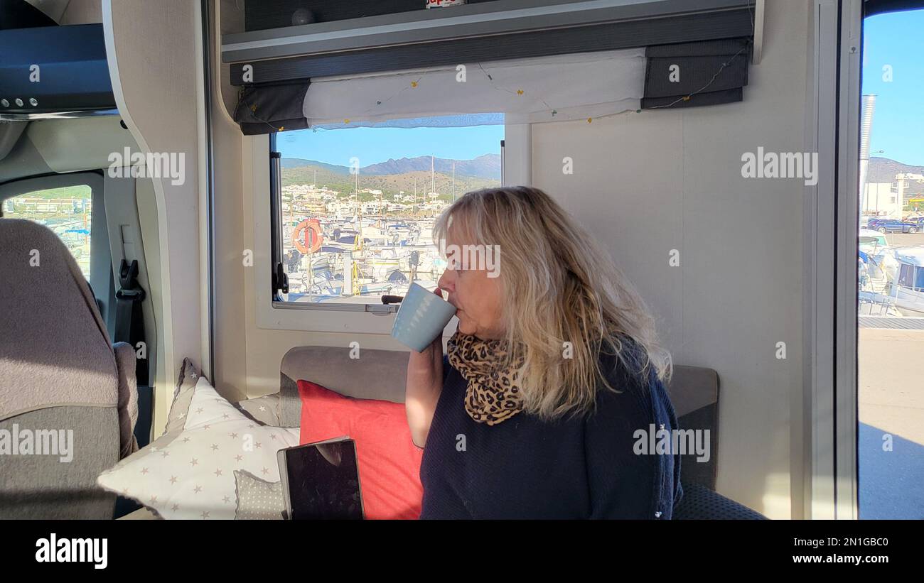 Llanca, Spain November 072022; Llançà, Spain 07.2022 Motorhome