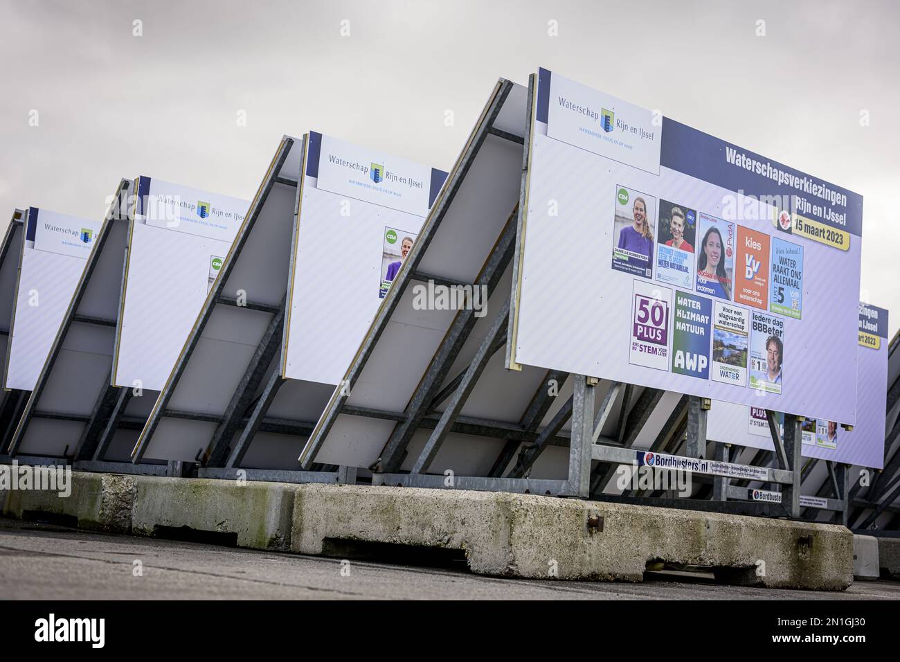 HOUSES - Election boards are ready for the upcoming Provincial Council elections. The elections will be held on March 15.ANP EMIEL MUIJDERMAN netherlands out - belgium out Stock Photo