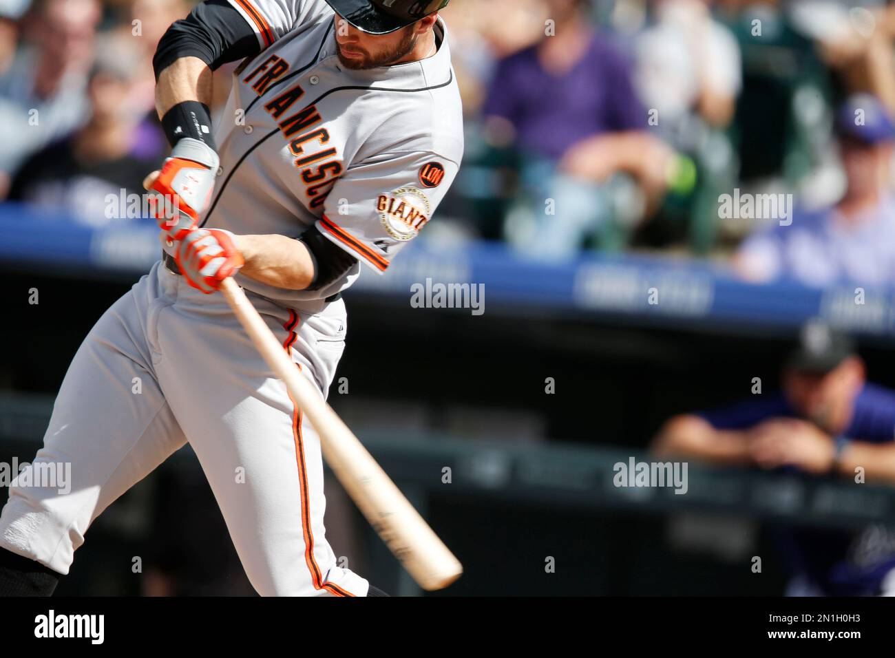 San Francisco Giants first baseman Brandon Belt (9) in the fourth