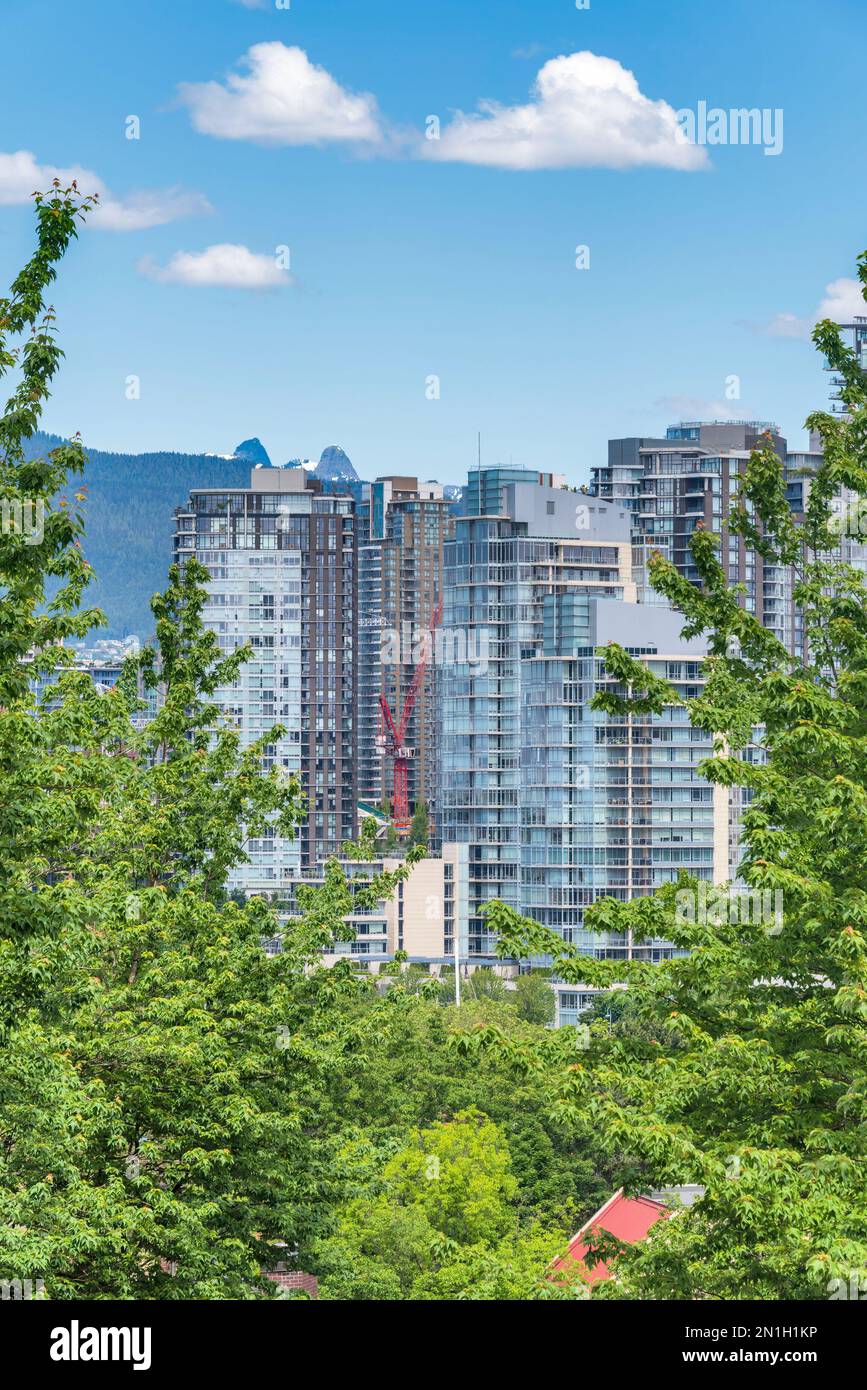 View at Vancouver downtown from West 7th avenue Stock Photo - Alamy