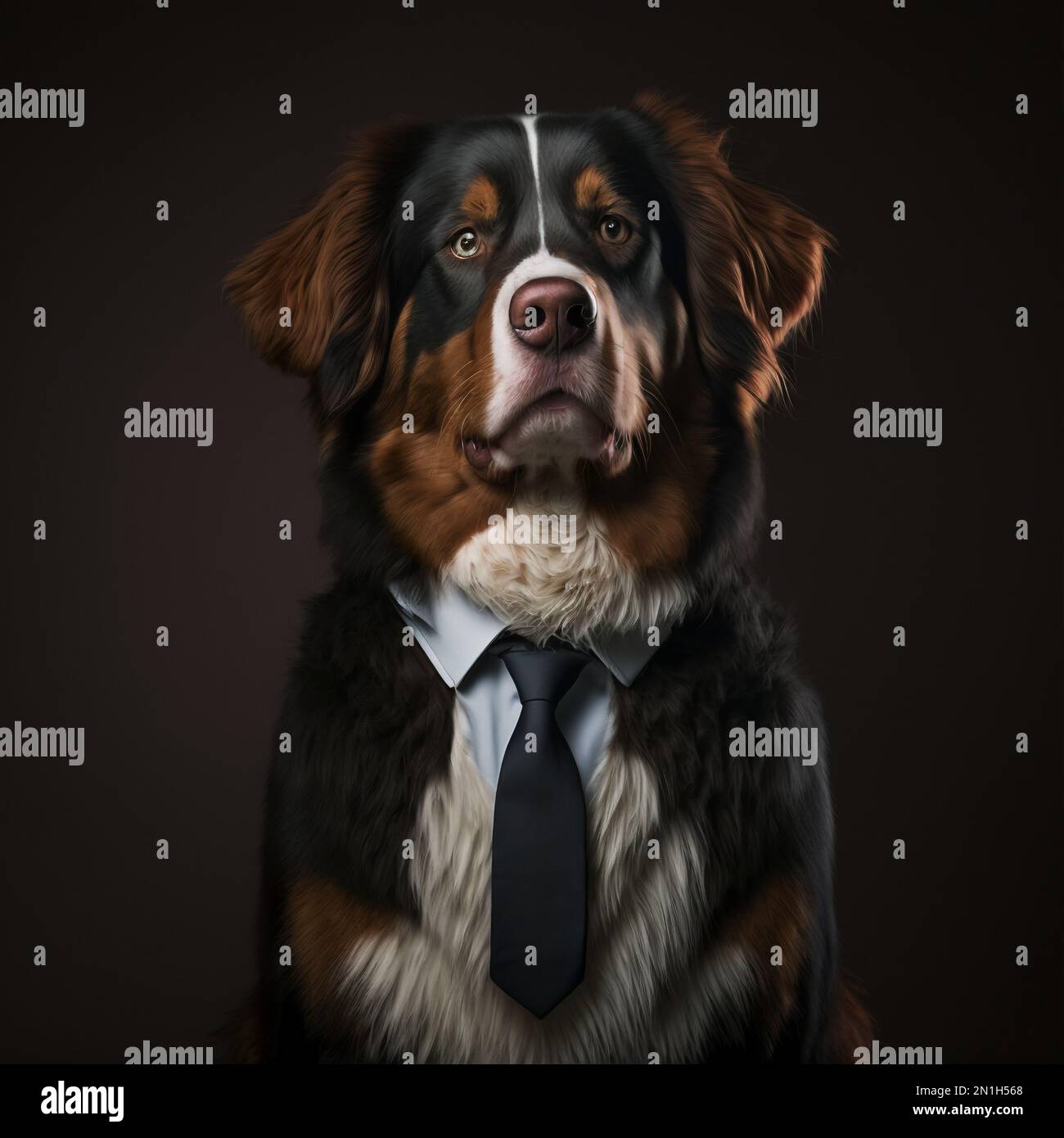 Portrait of a dog dressed in a formal business suit generative ai Stock ...