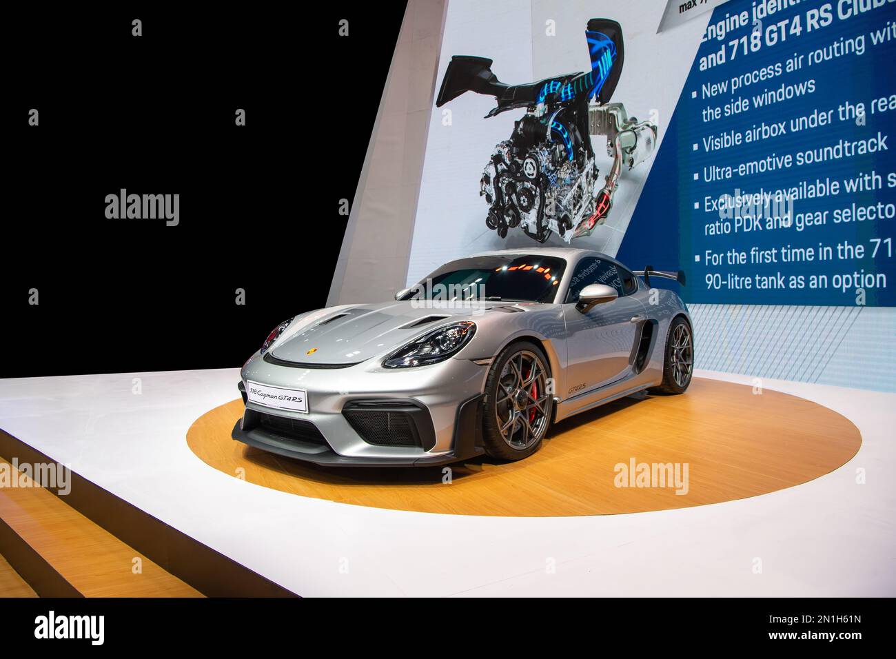 Porsche 718 Cayman GT4 RS on display at The 39th Thailand International  Motor Expo 2022 on November 30, 2022 in Nonthaburi, Thailand Stock Photo -  Alamy