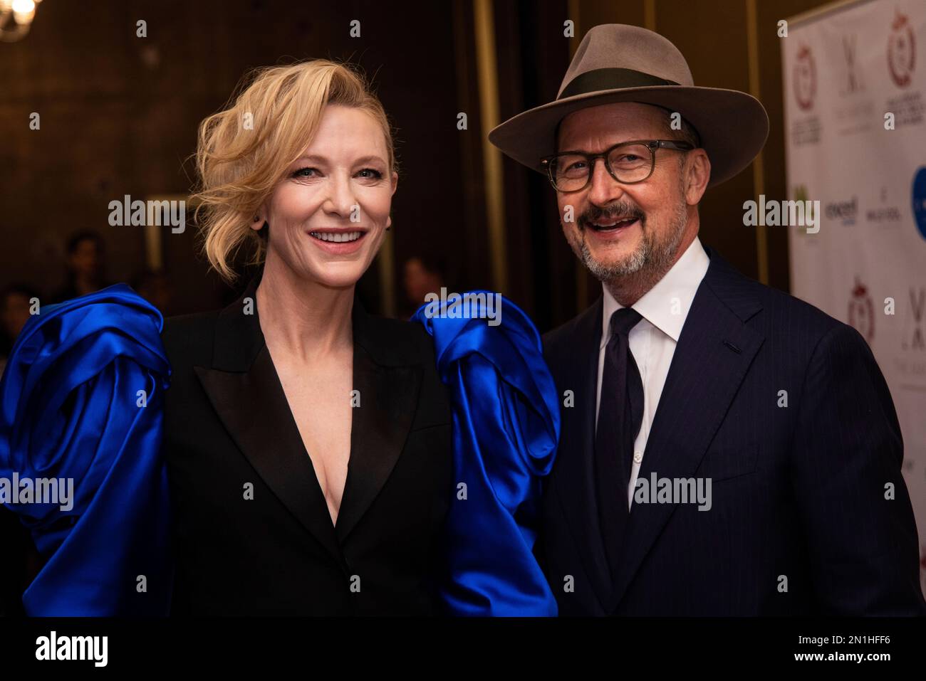 Cate Blanchett and Todd Field pose for photographers upon arrival at