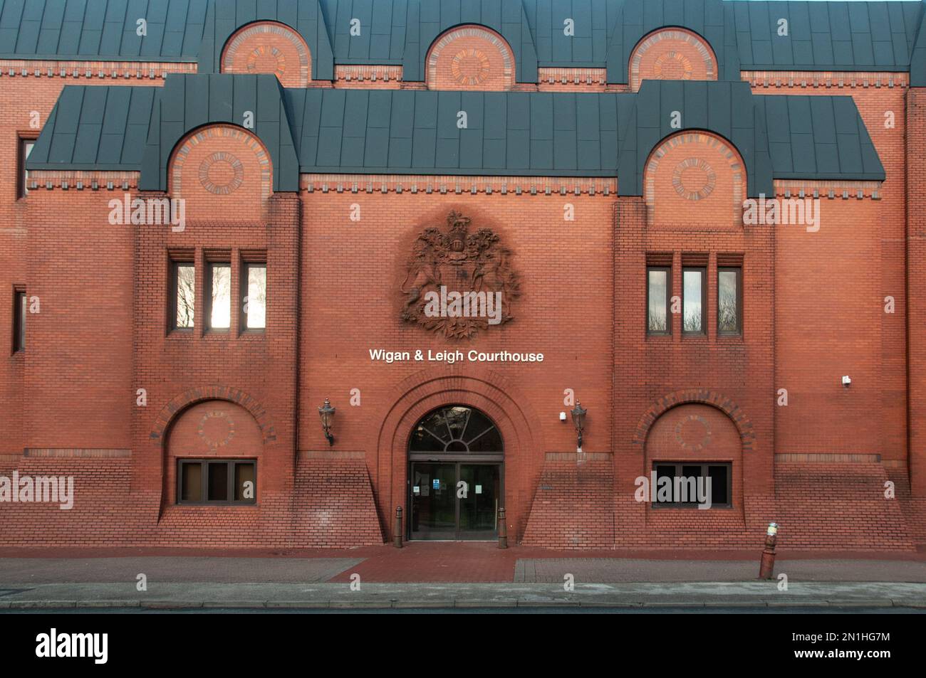 Around the UK Wigan & Leigh Courthouse Stock Photo Alamy