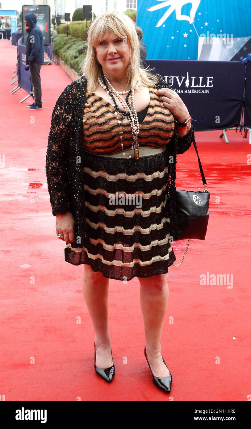 US actress Colleen Camp arrives for the screening of her film Knock knock  at the 41st American Film Festival, Saturday, Sept. 5 , 2015, in Deauville,  Normandy, western France. (AP Photo/Lionel Cironneau