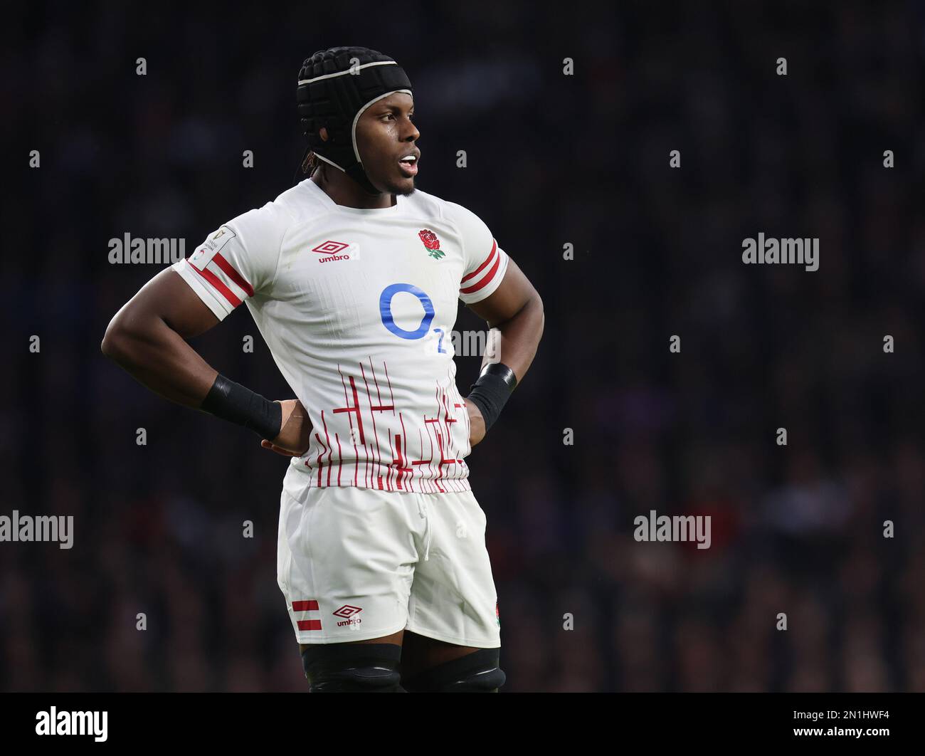 England's Maro Itoje during the Guinness Six Nations Calcutta Cup match between England and Scotland at Twickenham Stadium in London, Britain, 04th Fe Stock Photo