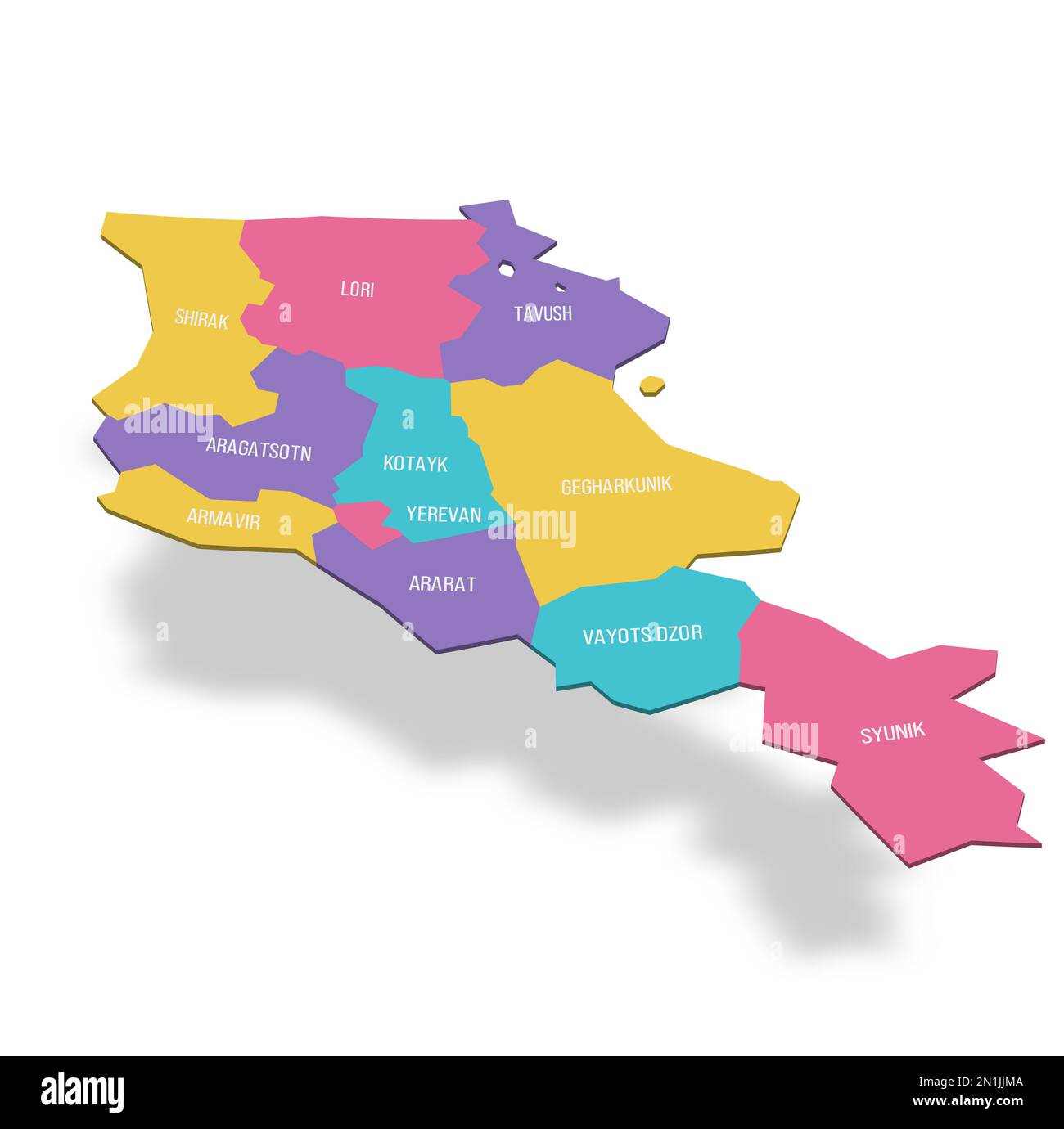 Vector Map of Armenia Political