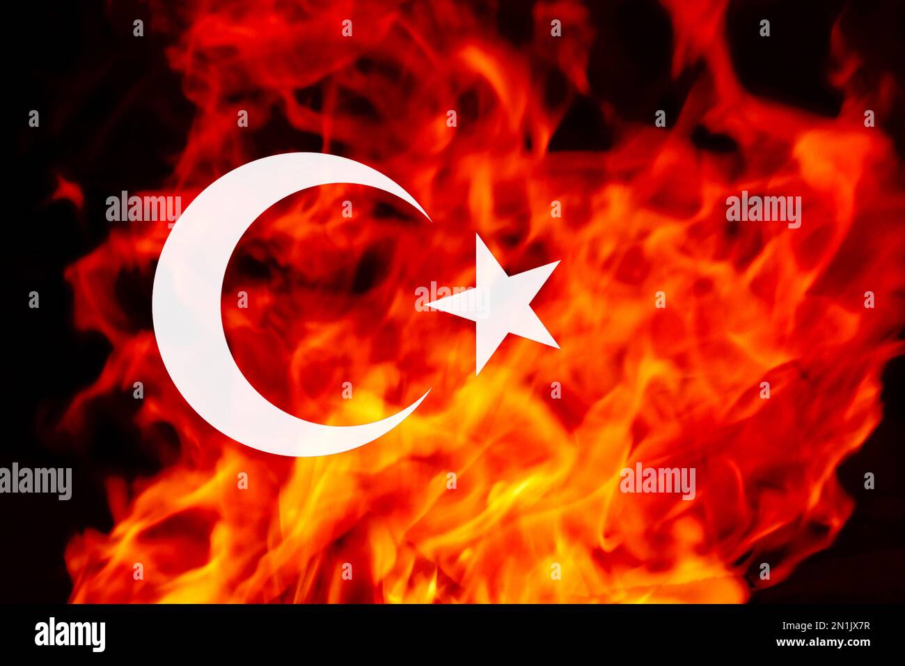 Turkey Earthquake, February 6, 2023. Mournful banner. The Epicenter of