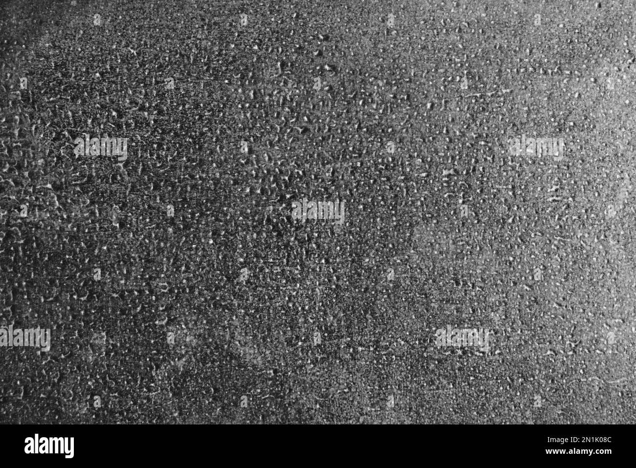 Gray abstract background, texture covered with raindrops by condensation Stock Photo