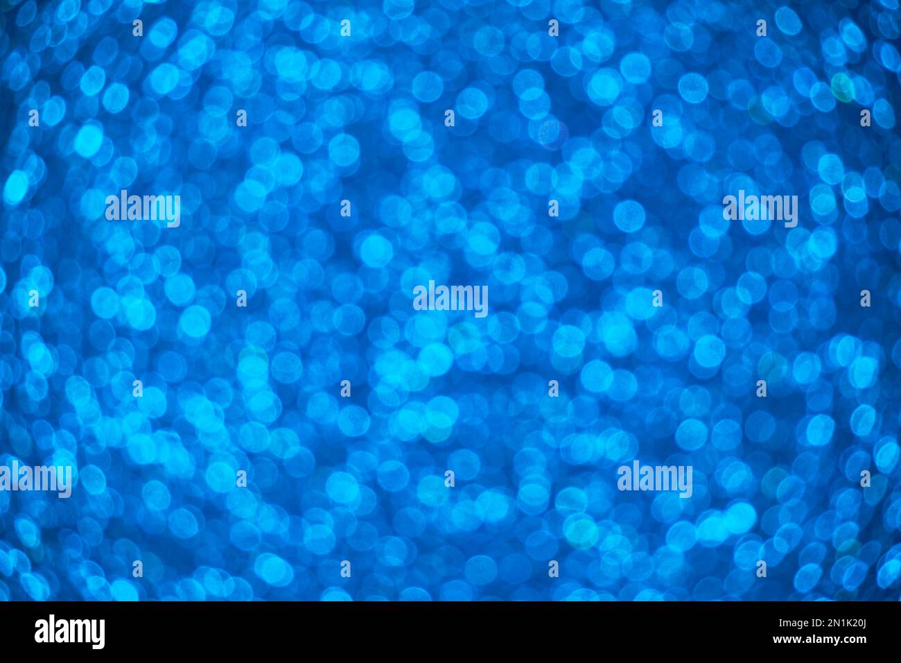 Abstract blue background with round bokeh Stock Photo