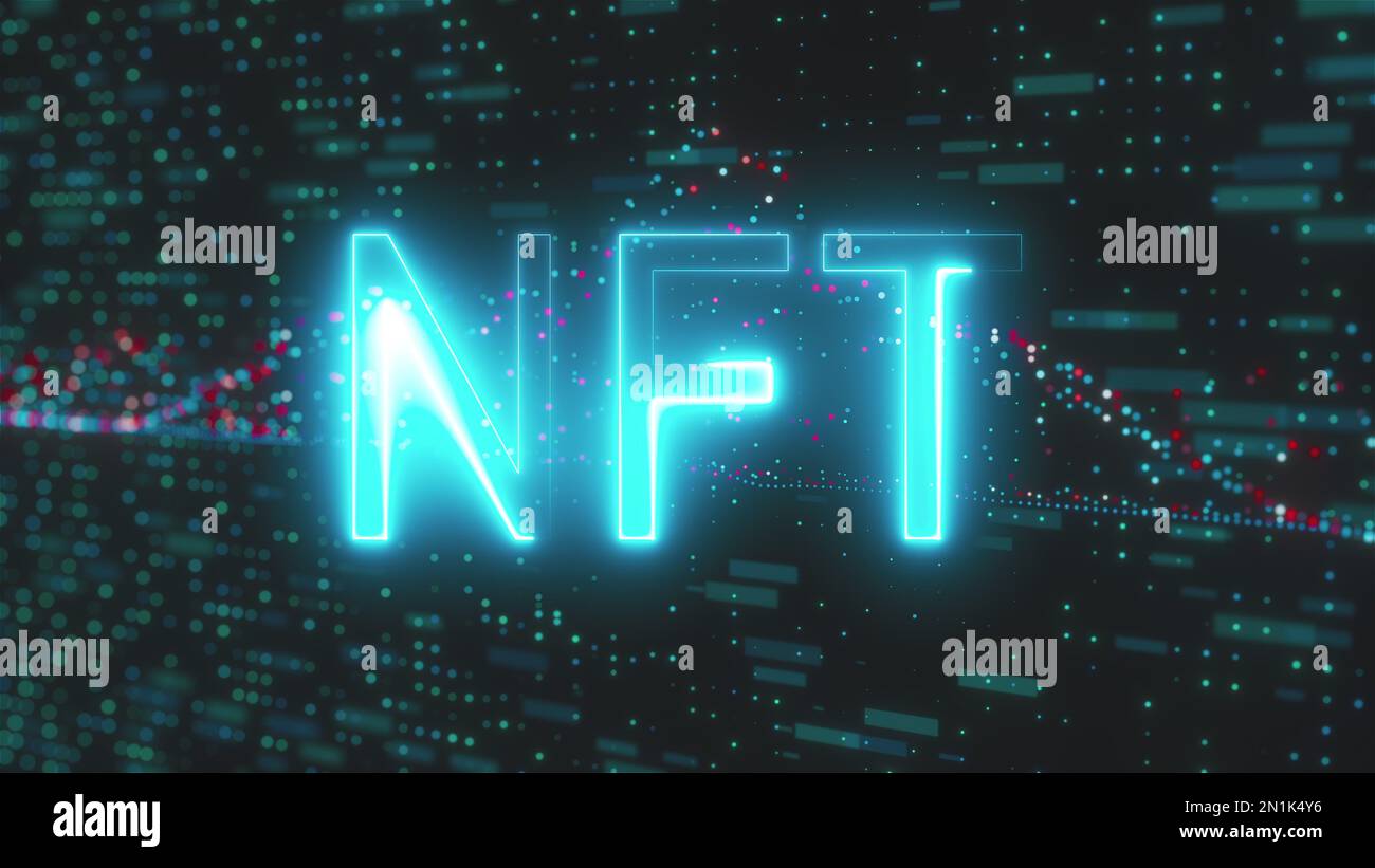 Nft data technology. Computer generated 3d render Stock Photo - Alamy