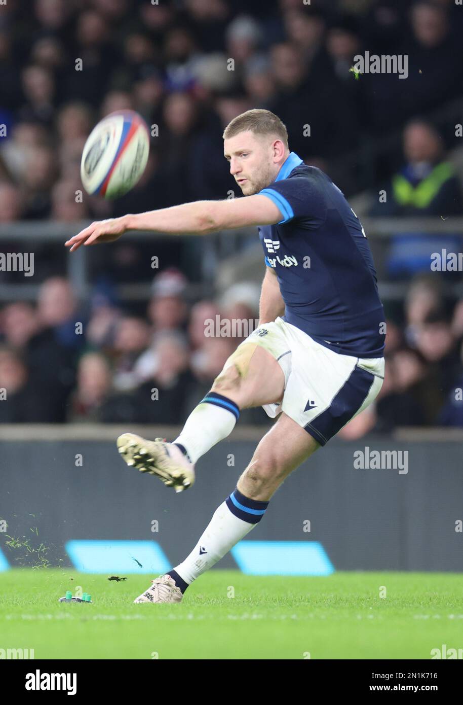 Finn Russell of Scotland during the Guinness Six Nations Calcutta Cup match between England and Scotland at Twickenham Stadium in London, Britain, 04t Stock Photo