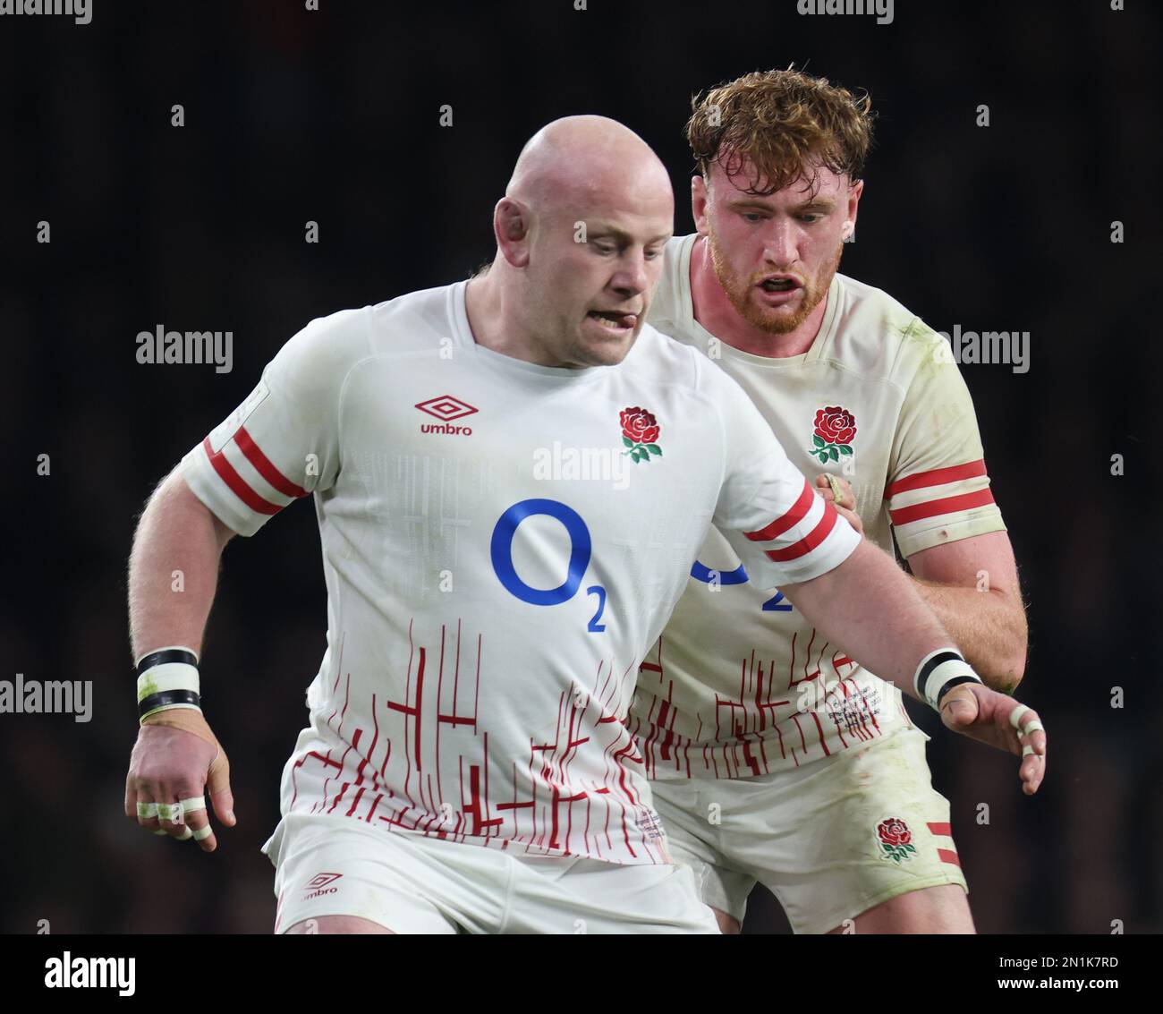 England's Dan Cole during the Guinness Six Nations Calcutta Cup match between England and Scotland at Twickenham Stadium in London, Britain, 04th Febr Stock Photo