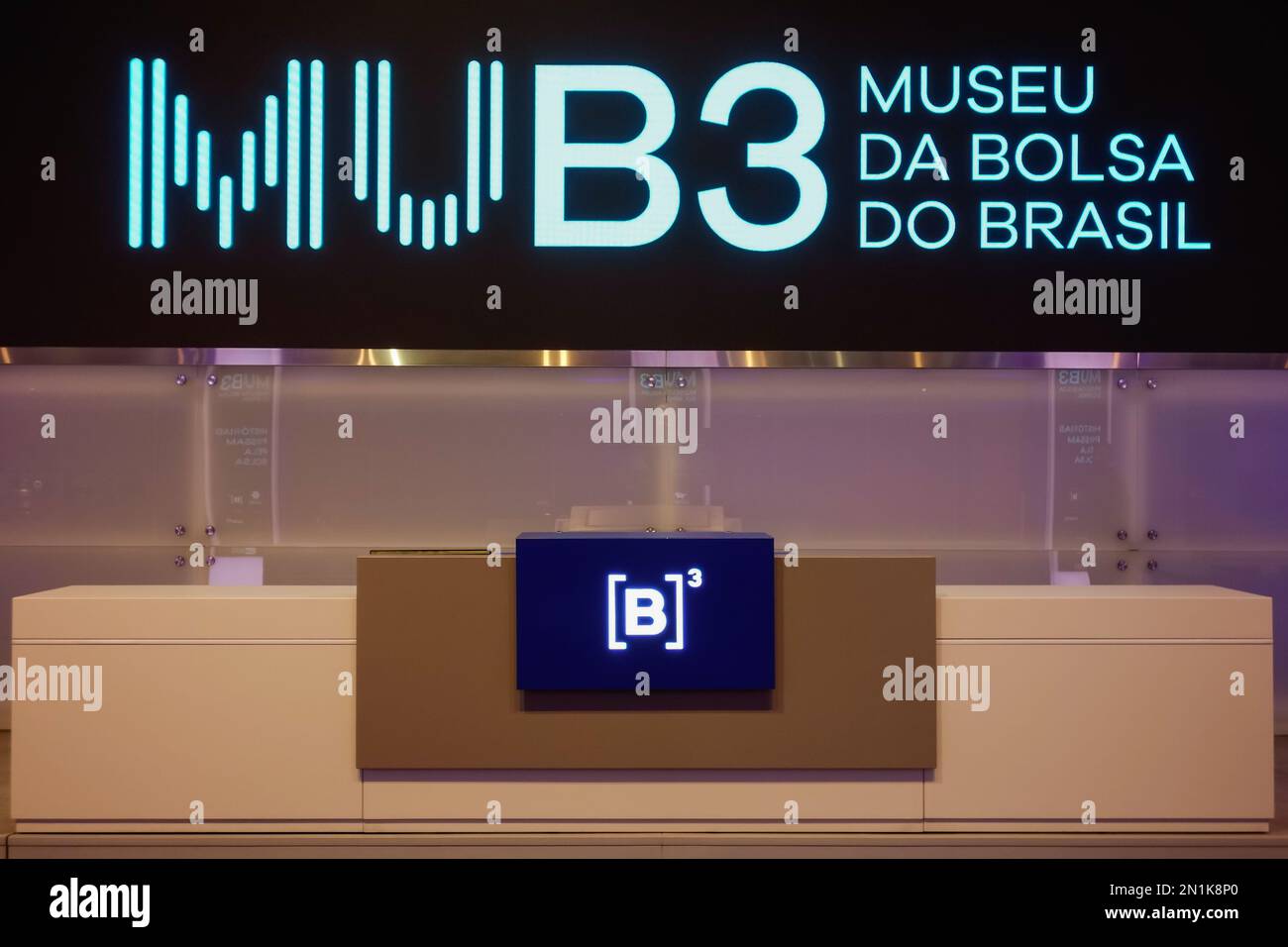 Sao Paulo, Brazil - 01.28.23: Museum of brazilian B3 Bovespa stock exchange. Museu da Bolsa do Brasil Stock Photo