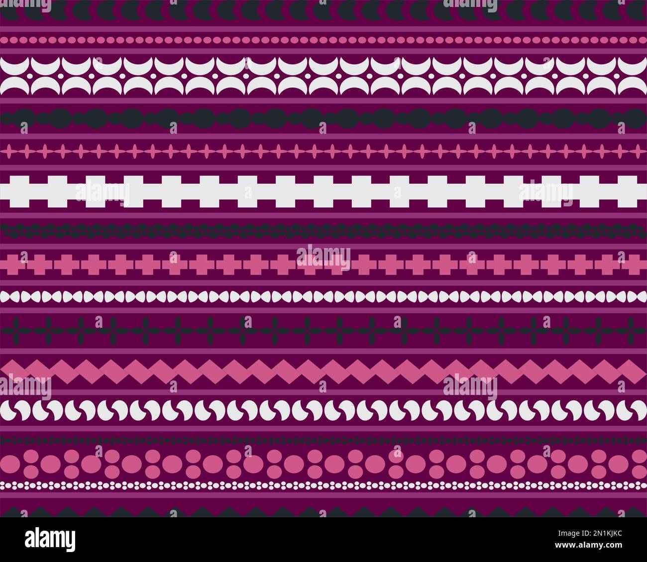 Colorful Aztec Tribal Decorative Ethnic Ornamental Shapes Borders Stock ...