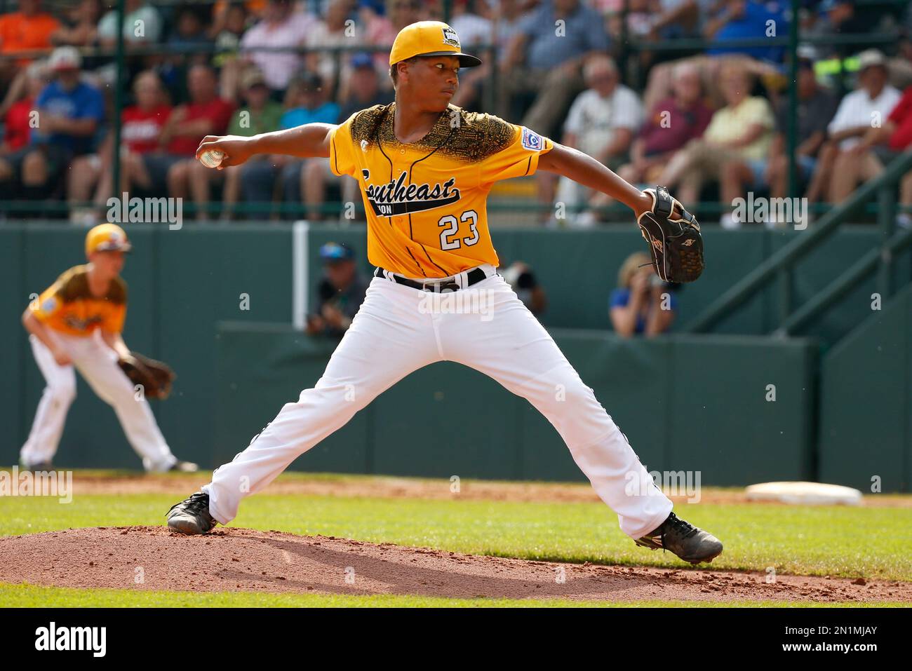 Taylors, South Carolina's Terrence Gist delivers during the first inning of an United States