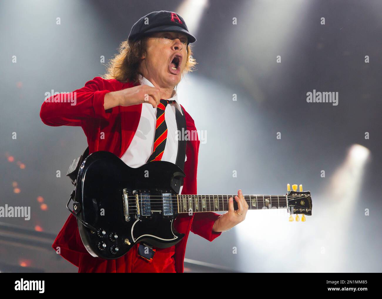 AC/DC's Angus Young performs during their Rock Or Bust World Tour at ...