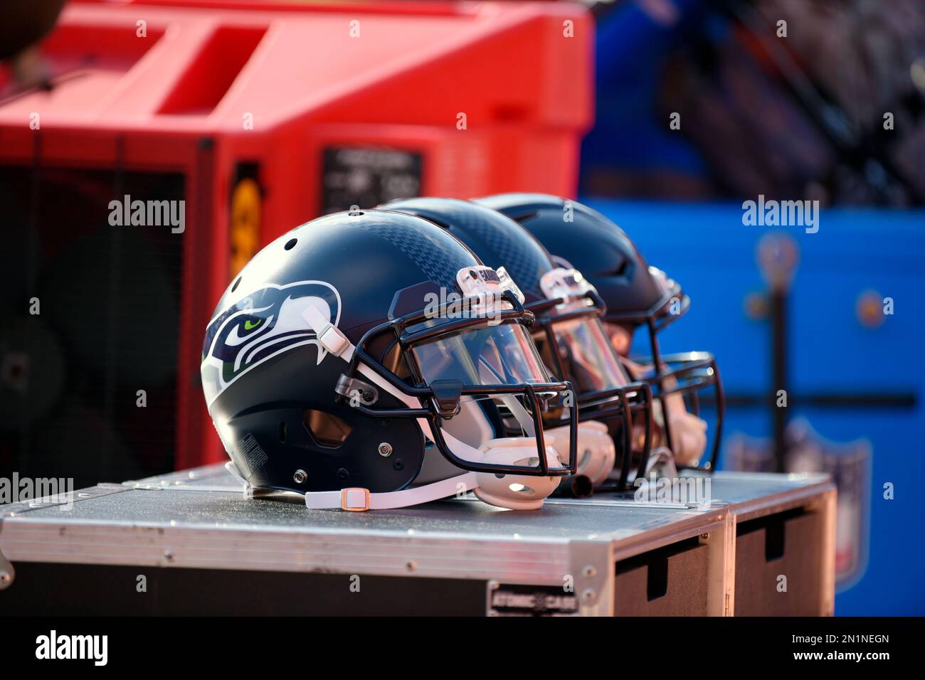Seattle Seahawks helmets are lined up on the sideline before an NFL football game against the Kansas City Chiefs at Arrowhead Stadium in Kansas City, Mo., Friday, Aug. 21, 2015. (AP Photo/Ed Seattle Seahawks helmets are lined up on the sideline before an NFL football game against the Kansas City Chiefs at Arrowhead Stadium in Kansas City, Mo., Friday, Aug. 21, 2015. (AP Photo/Ed
