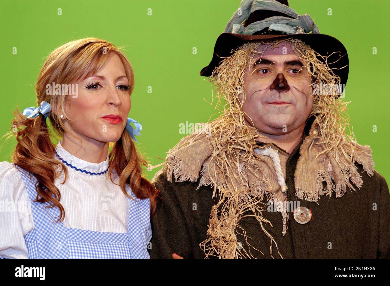 Heather Mills McCartney and Danny Baker dressed as Dorothy and the
