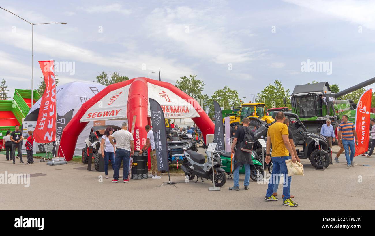 Novi Sad, Serbia May 23, 2022 Inflatable Tent Segway Quads