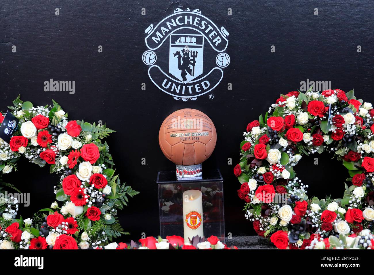 The memorial ball and wreaths as Manchester United mark the 65th
