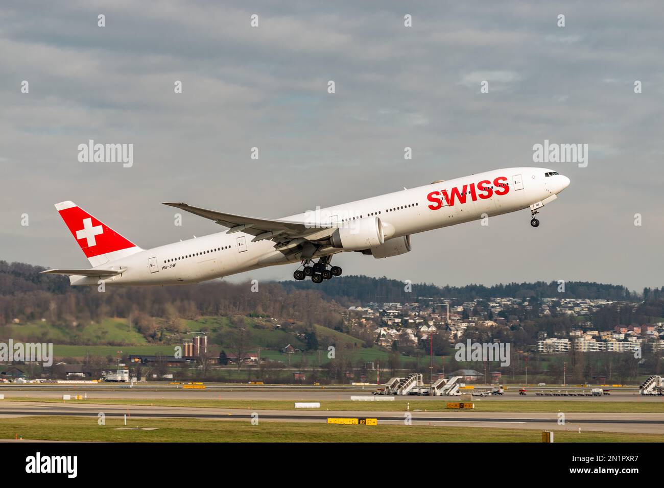 Zurich Switzerland January 202023 Swiss International Airlines Boeing 777 300er Aircraft 8093