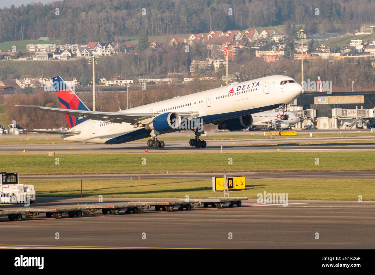 Zurich, Switzerland, January 20,2023 Delta airlines Boeing 767432ER