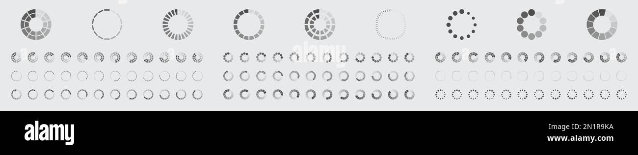 Circular Loading Buffering Icons Vector Set Stock Vector Image & Art ...