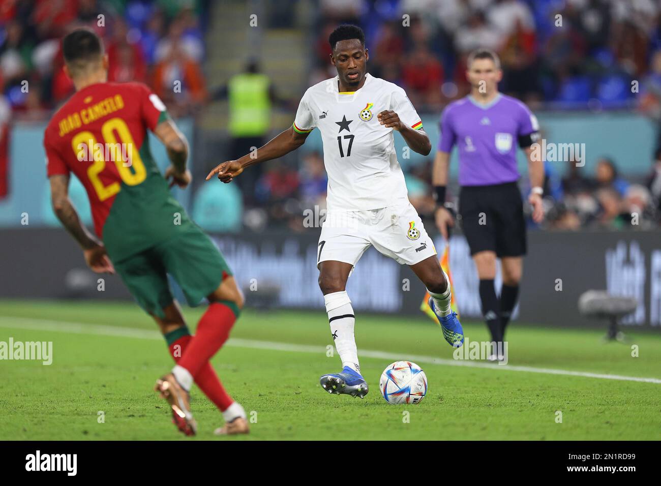 DOHA, QATAR - NOVEMBER 24: Baba Rahman during the FIFA World Cup Qatar 2022 Group H match between Portugal  and Ghana at Stadium 974 on November 24, 2022 in Doha, Qatar. (Photo by MB Media) Stock Photo