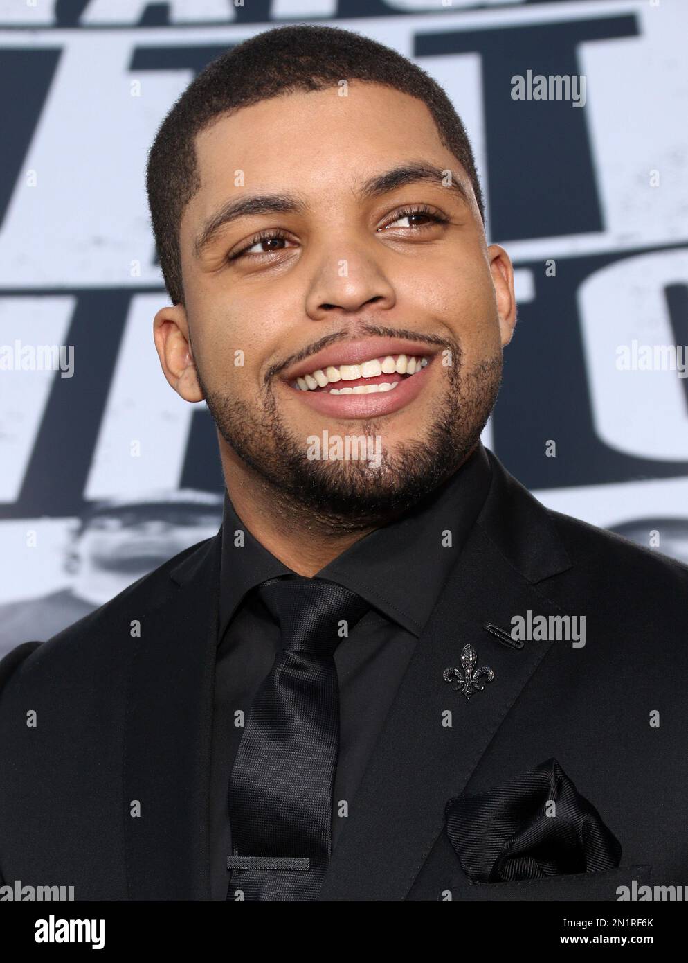 O'Shea Jackson Jr. arrives at the Los Angeles premiere of "Straight