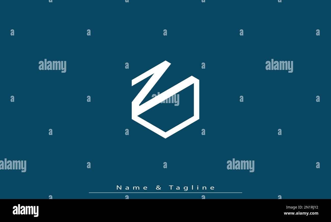Alphabet letters Initials Monogram logo ZU , UZ Stock Vector