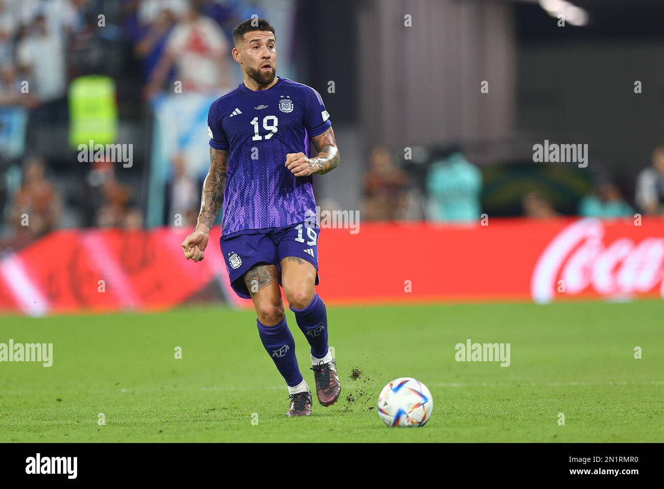 DOHA, QATAR - NOVEMBER 30: Nicolas Otamendi during the FIFA World Cup Qatar 2022 Group C match between Poland and Argentina at Stadium 974 on November 30, 2022 in Doha, Qatar. (Photo by MB Media) Stock Photo