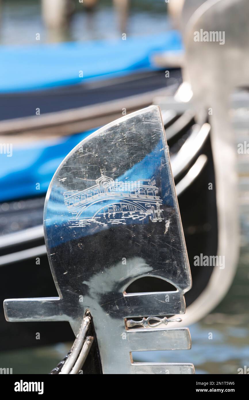 Italy, Venice, Gondola ferro detail Stock Photo - Alamy