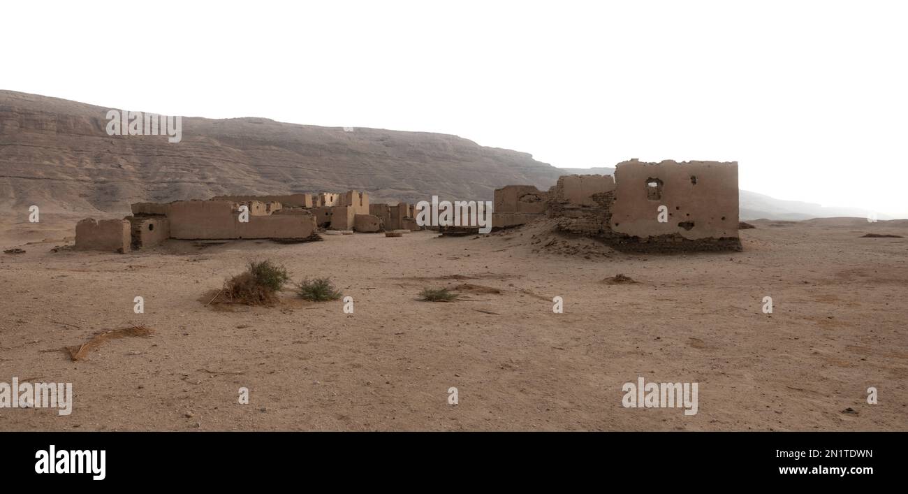 Abandoned  EES Dig House at Amarna, Egypt Stock Photo