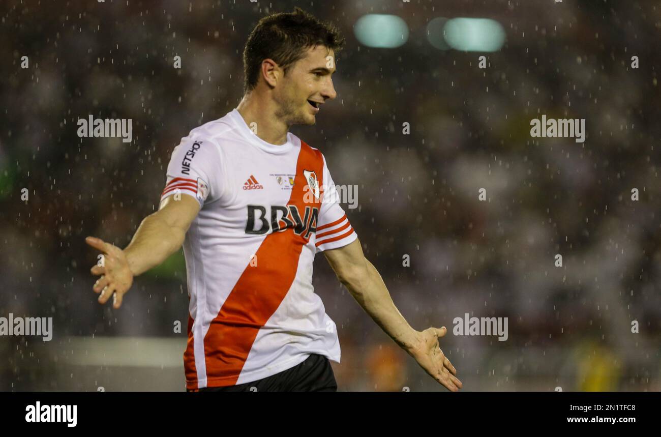 Lucas Alario of Argentina's River Plate celebrates scoring against ...