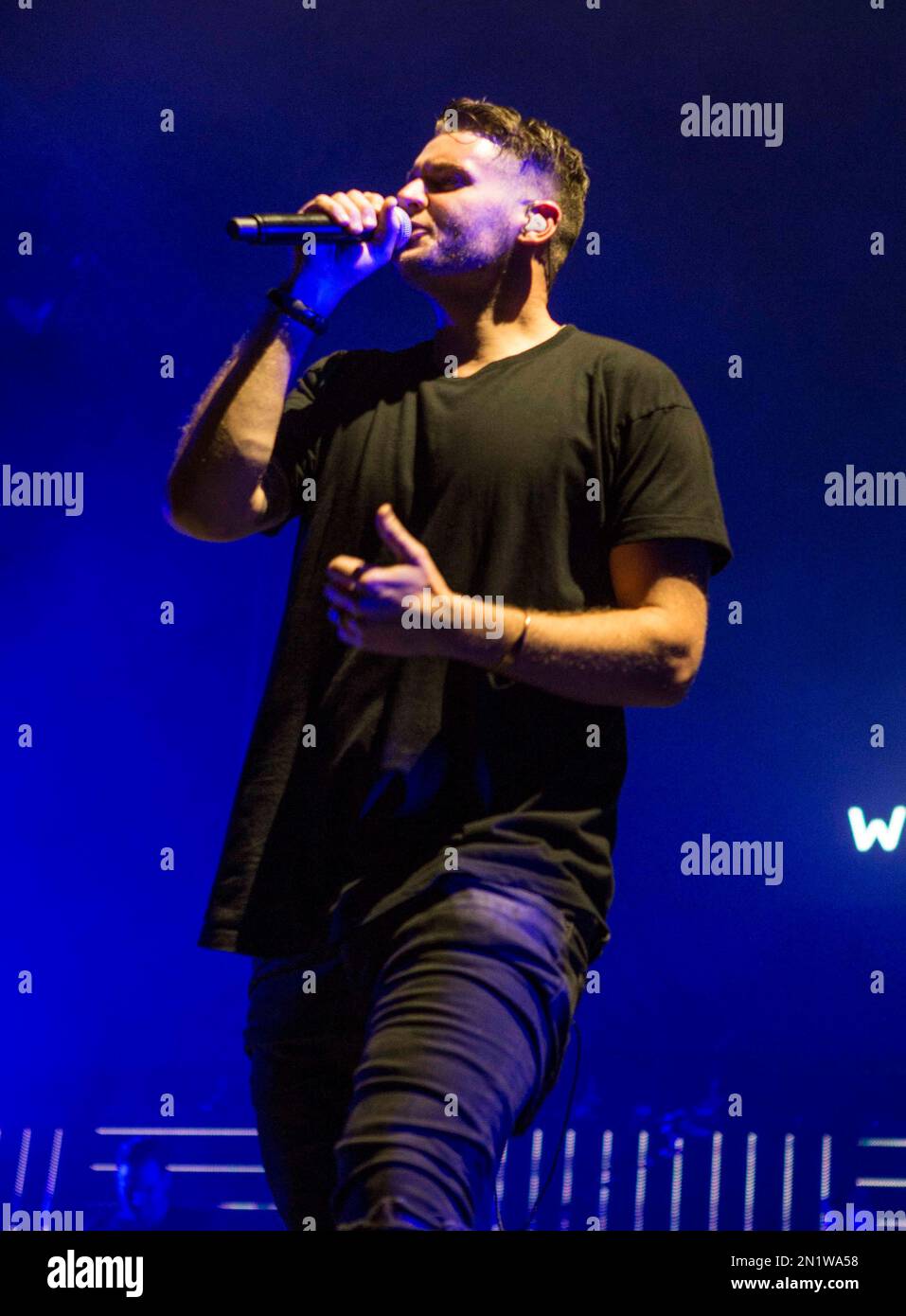 Matt Crocker with Hillsong UNITED performs during the Outcry Tour 2015 at  Verizon Wireless Amphitheatre on Saturday, August 1, 2015, in Atlanta.  (Photo by Robb D. Cohen/Invision/AP Stock Photo - Alamy