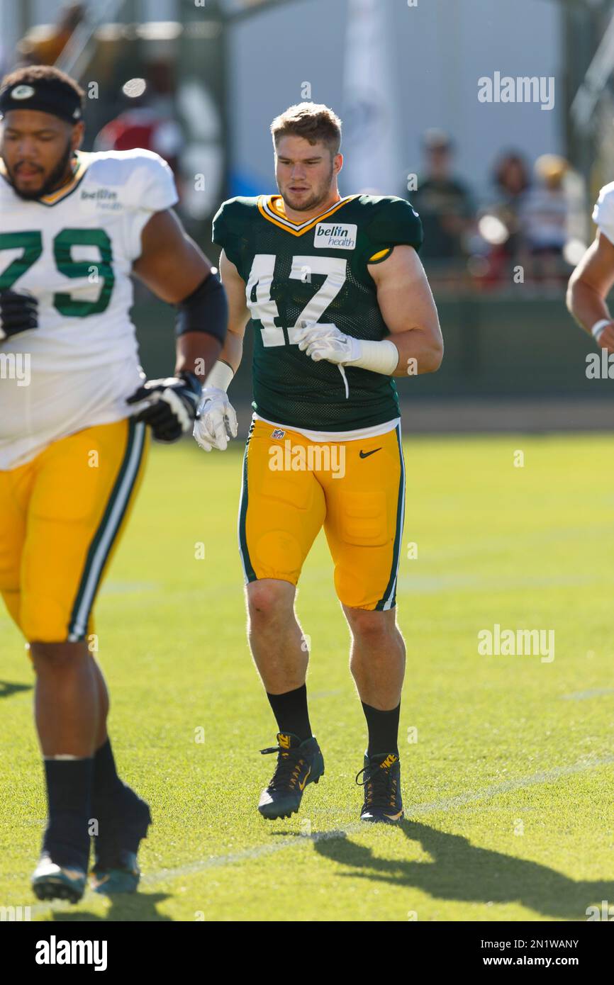 Green Bay Packers Jake Ryan during NFL football training camp