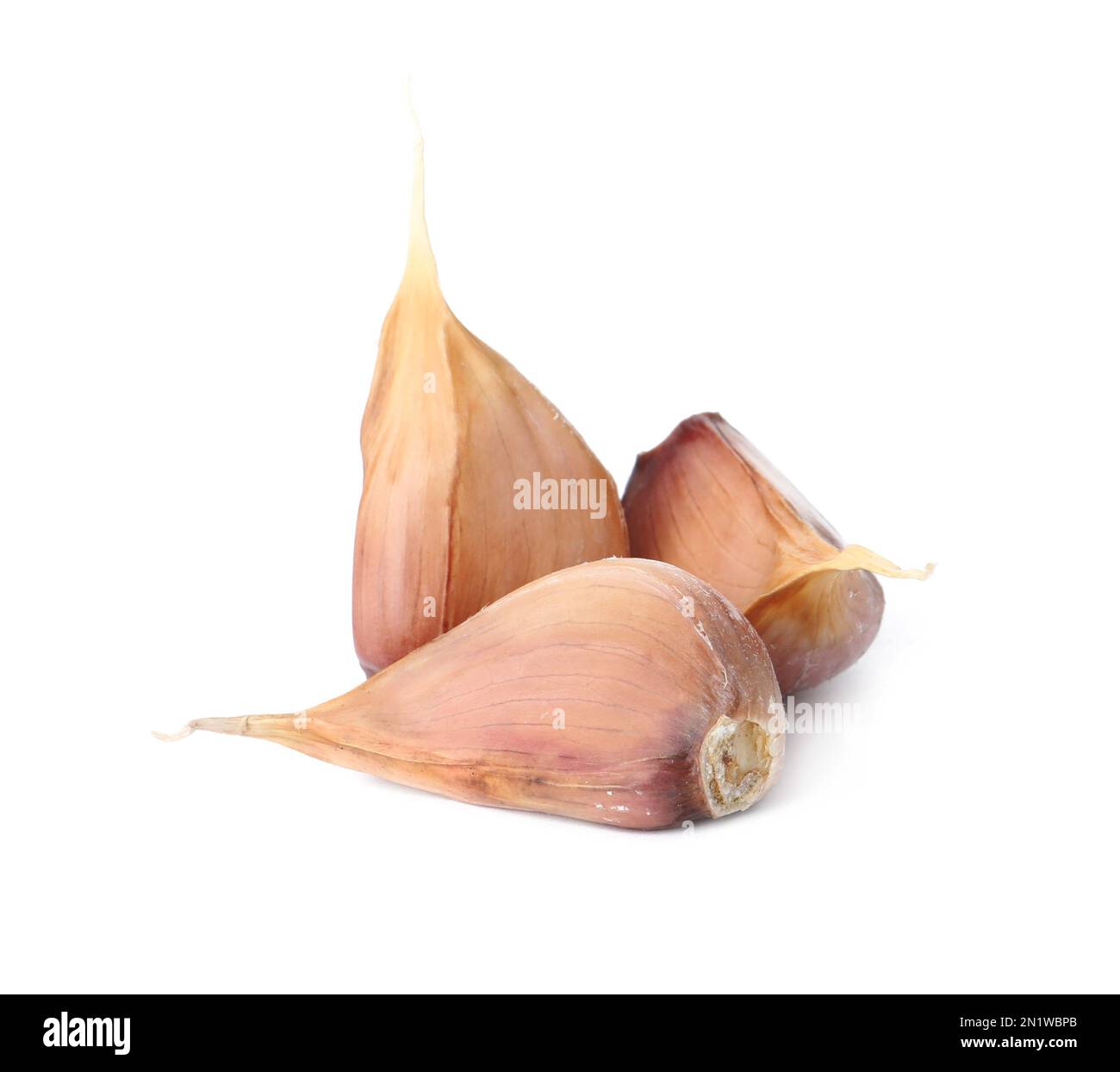 Fresh organic garlic cloves on white background Stock Photo - Alamy