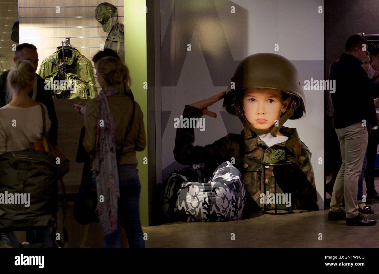 In this Tuesday, July 21, 2015 photo, customers visit an the Russian