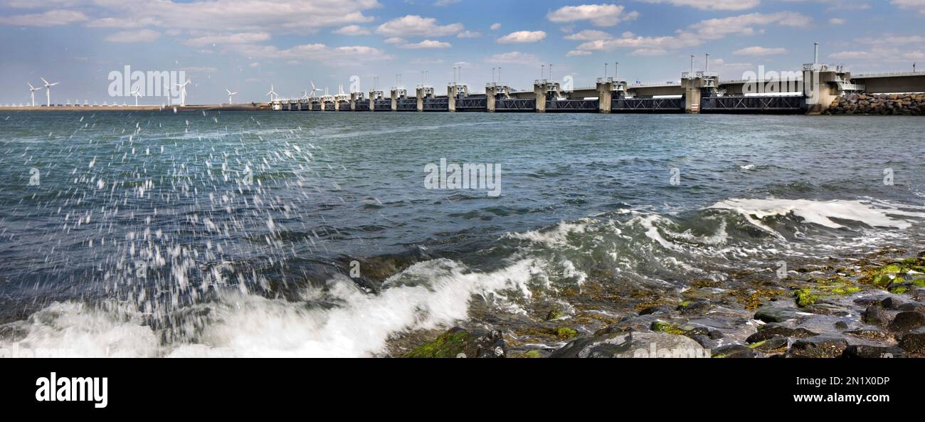 Storm flood barrier / Oosterscheldekering / Eastern Scheldt storm surge ...