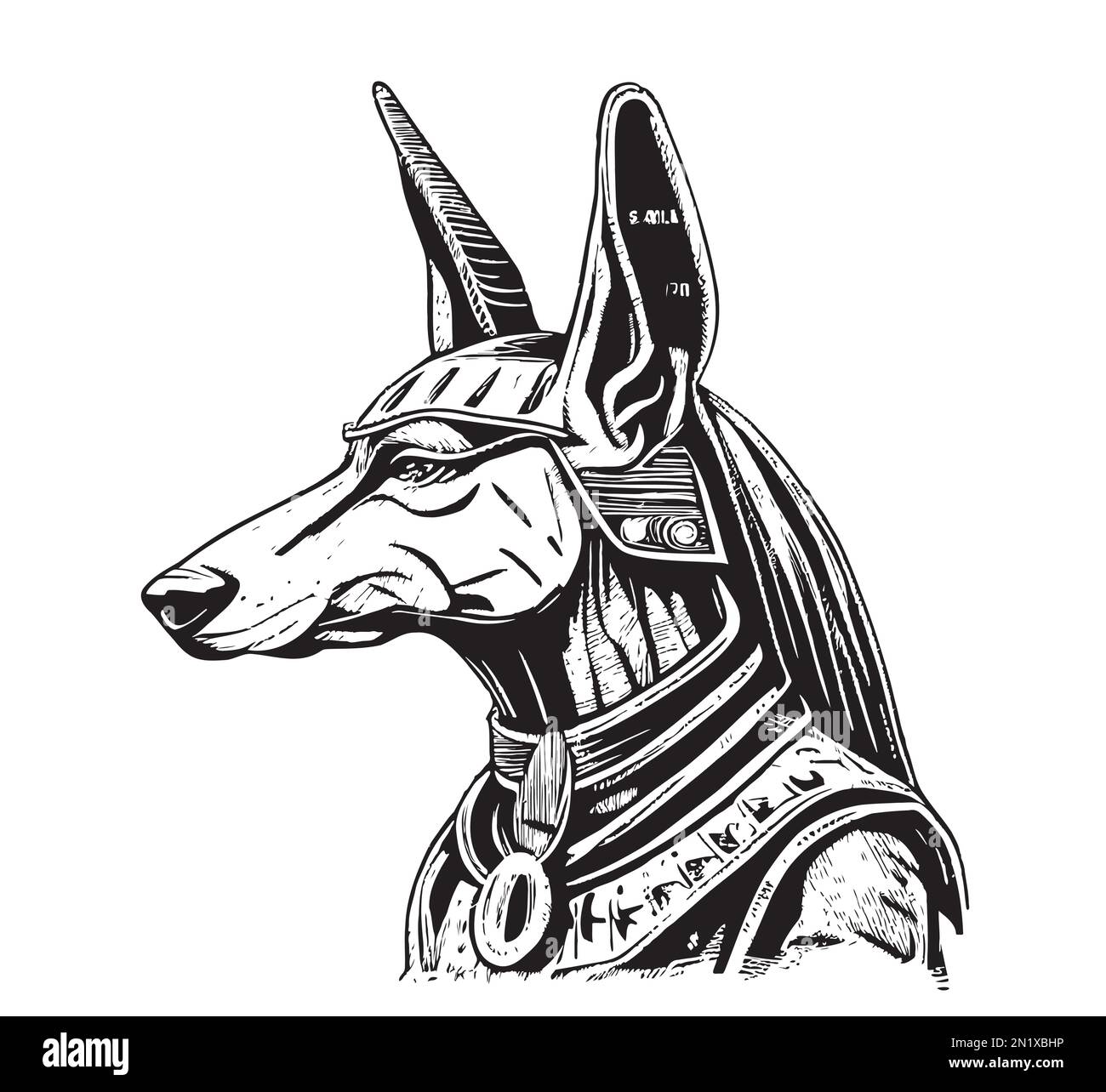 Egyptian God Anubis Drawing