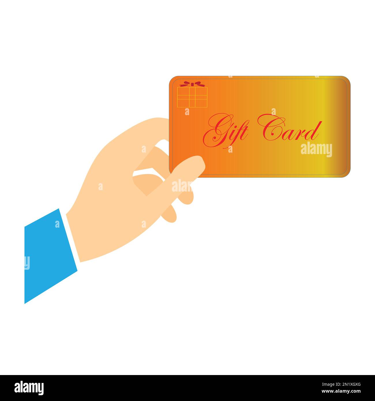 Hand Holding A Gift Card With A Gift Symbol On It Stock Vector Image hand-holding-a-gift-card-with-a-gift-symbol-on-it-stock-vector-image