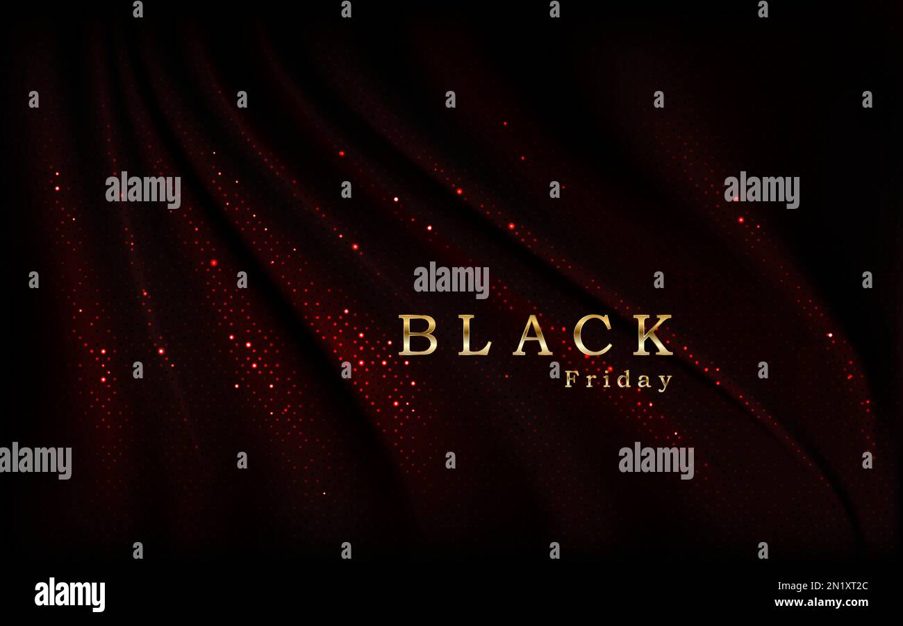 Black Friday Sale label. Vector ad illustration. Promotional marketing event. Stock Vector