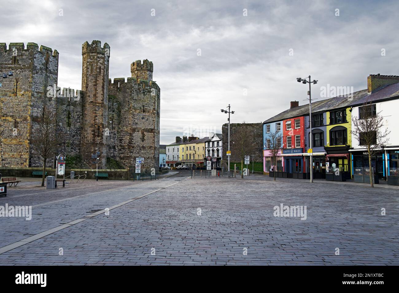 Caernarfon is a royal town in the county of Gwynedd, Wales. It is