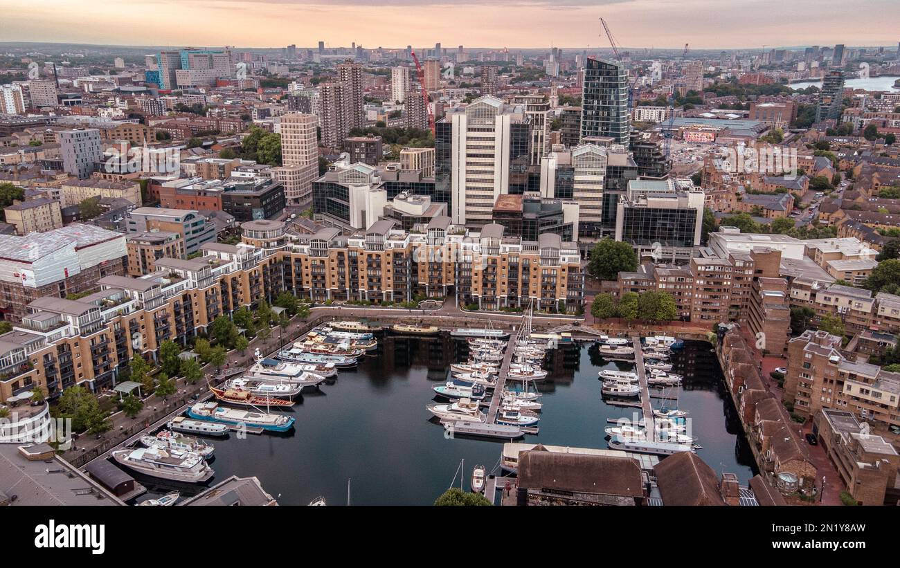 Aerial shot london docks hi-res stock photography and images - Alamy